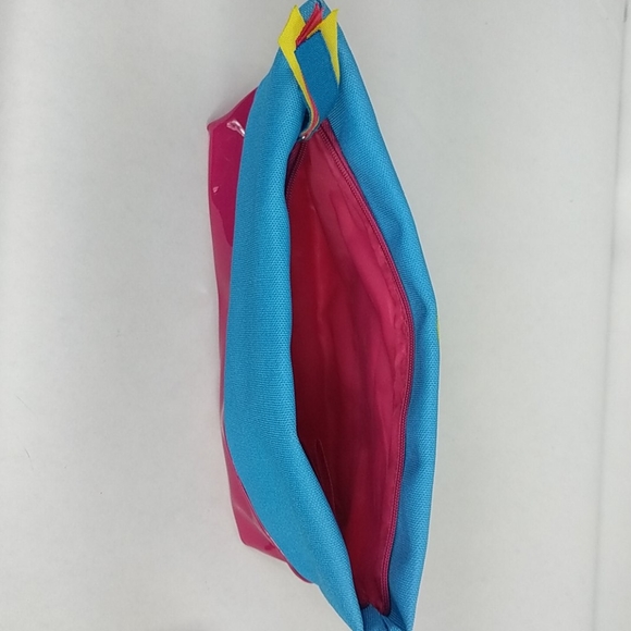 Escada small clutch/ makeup bag zipper blue beach - Picture 3 of 5